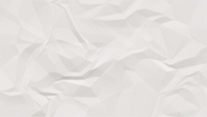 Vintage white paper texture with creases and wrinkles. Crumpled old paper background with grain and noise. Minimal abstract retro surface for overlays, scrapbooking, design, and retro style visuals.