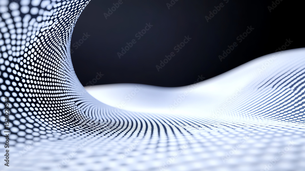 Aufkleber a mesmerizing abstract wave pattern featuring intricate dots, conveying a sense of motion and innova