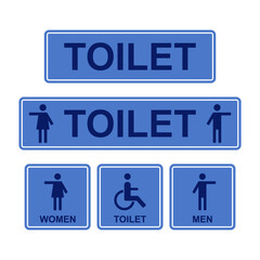toilet symbol pack, toilet icon pack isolated on transparent background
