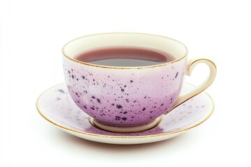 Fototapeta premium Pastel Lavender Teacup with Herbal Tea