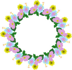 floral frame with flowers