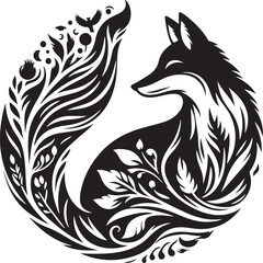 fox vector sihouette