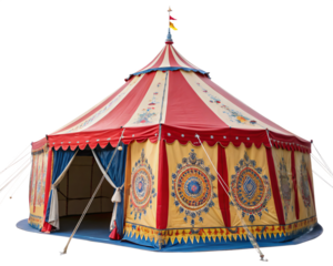 circus tent, isolated PNG transparent background