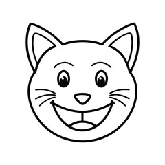 vector illustration of cartoon cat