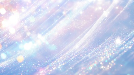 Radiant glitter trails appearing like jetstream paths across a bright white canvas