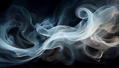 ethereal smoke wispy mystical smoke swirls in a dark moody atmosphere