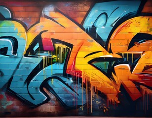 graffiti on the wall graffiti background genarative ai