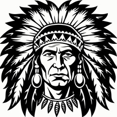 native indian vector usa