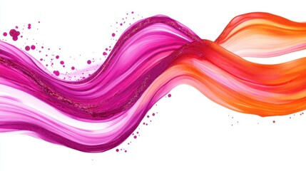 Thin glitter lines bending fluidly like ribbons over a white background