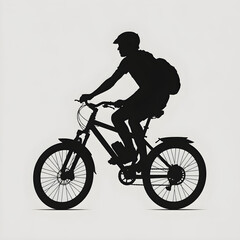 Fototapeta premium silhouette of a cyclist