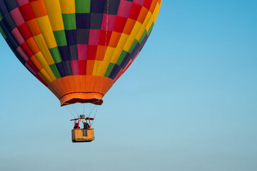 hot air balloon in flight
