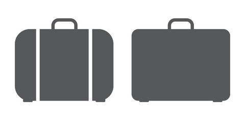 Valise, Baggage icons set. Luggage, travel bag, suitcase symbols. Vector icons