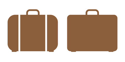 Valise, Baggage icons set. Luggage, travel bag, suitcase symbols. Vector icons