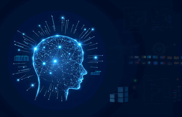 Obraz premium Tech - Sense AI Brain