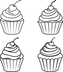 set of cupcake