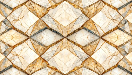 Abstract Geometric Marble Texture Symmetrical Cracked Stone Design