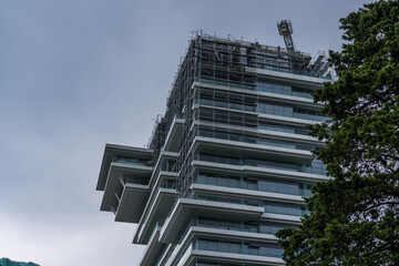 Construction of a business building in Batumi, Georgia
