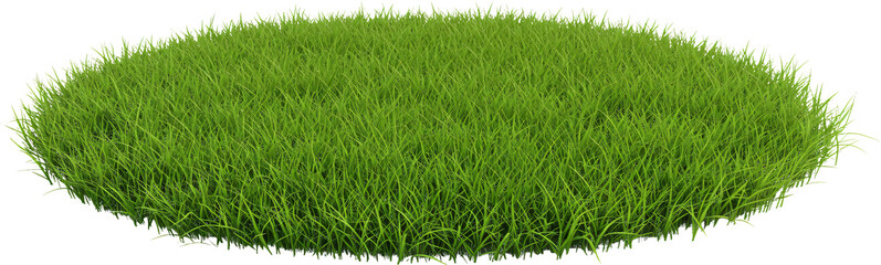 Obraz premium round patch of grass with transparent background