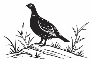 grouse sihouette black vector