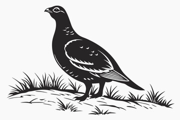 grouse sihouette black vector