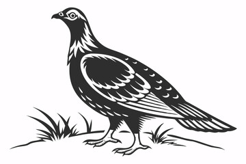grouse sihouette black vector