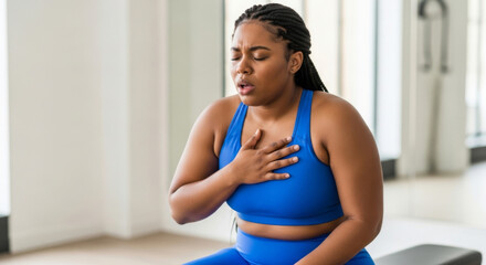 Empowering body positivity and fitness journey in workout gear for plus size women