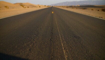 Fototapeta premium Long desert asphalt road