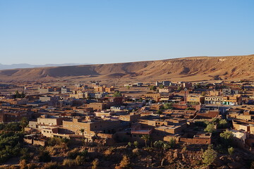 Village at Atlas Mountains at Sus-Masa-Dara region in Morocco