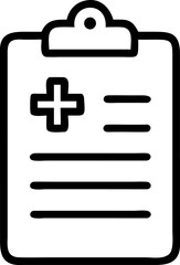 Medical History Icon Design Featuring a Medical Report Symbol and a Healing Concept Suitable for Healthcare and Wellness Applications