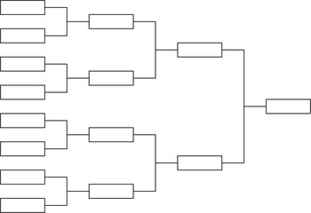 Single Side Championship Bracket – 8 Team Elimination Layout