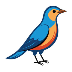Vector illustration of a wild black bird on a winter branch, a detailed design for nature and wildlife art
