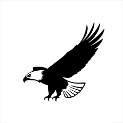 Eagle Logo Silhouette, Bird Illustration Art
