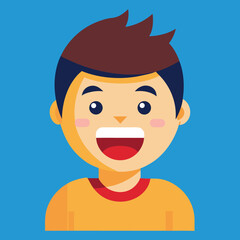 Obraz premium Flat Design Emoji Style Faces Expressing Differen