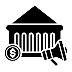 Marketing Assets icon with glyph style
