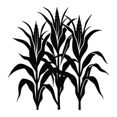 create corn stalk silhouette.