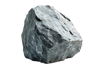 Fototapeta premium Gray stone isolated on transparent background