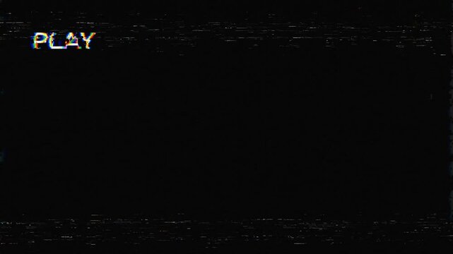 animation Videocassette recorder (VCR) Play Animation. VHS defects, artifacts and noise. Glitches of old damaged tape cassettes. Static TV noise HD Footage