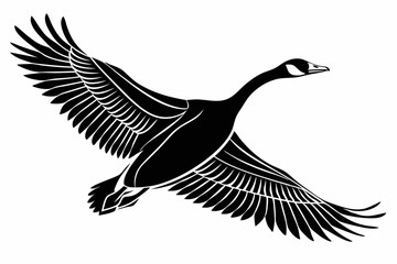 goose sihouette black vector