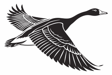 goose sihouette black vector