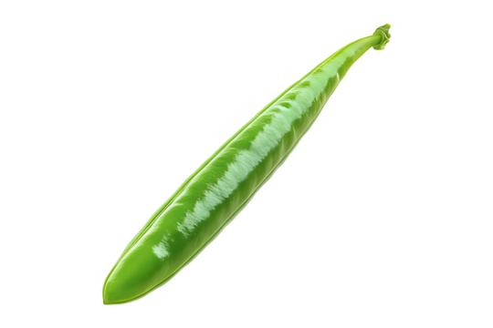Long bean isolated on transparent background