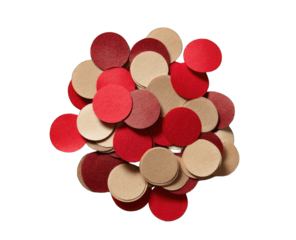 Cluster of colorful circular cutouts