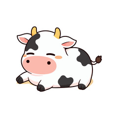 Fototapeta premium Cute Baby Cow Clipart 09