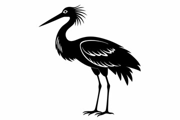 stork sihouette black vector