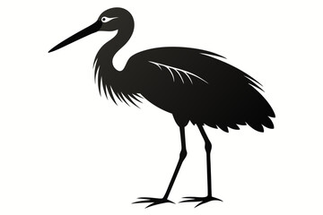 stork sihouette black vector