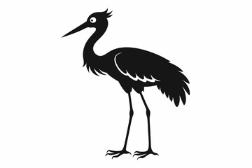stork sihouette black vector