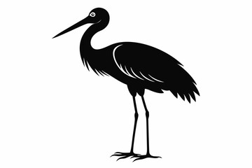 stork sihouette black vector