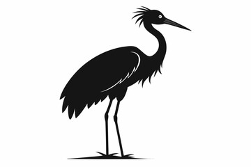 stork sihouette black vector