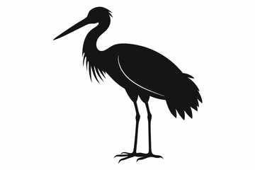 stork sihouette black vector