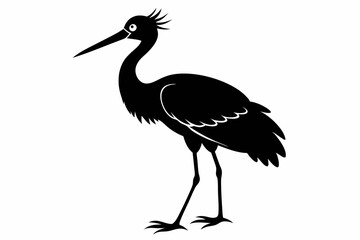 stork sihouette black vector
