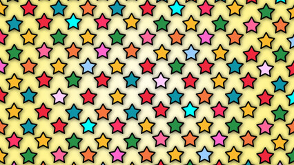 Rainbow star pattern